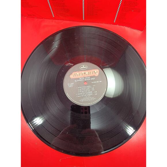 Bon Jovi Slippery When Wet 1986 W/ Hype Sticker Shrink Vinyl Record LP Album - Picture 6 of 6